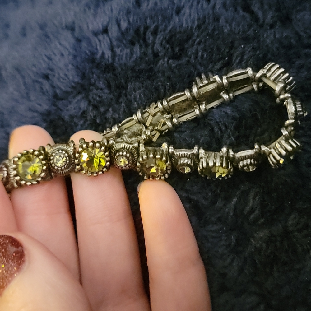 Two Elastic Beaded Bracelets